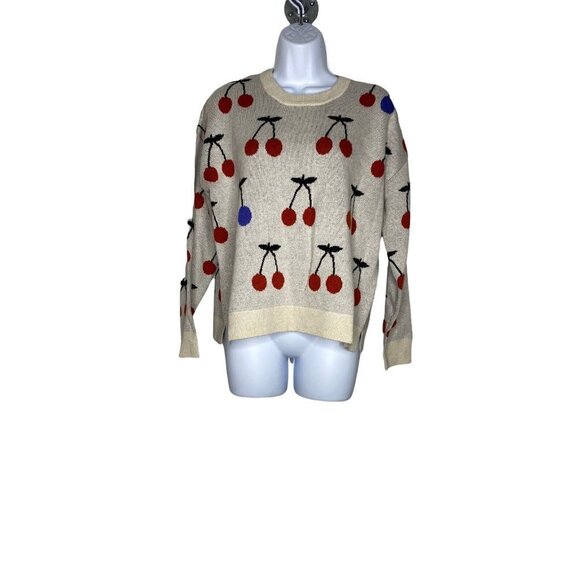 Madewell Woman’s  Cherry Print Pullover Sweater SZ S - Picture 2 of 7